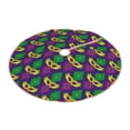 thumbnail image 2 of Kll Mardi Gras Carnival3 Christmas Tree Skirt 36",Party Decorations Farmhouse For Christmas Decorations Holiday Party, 2 of 8