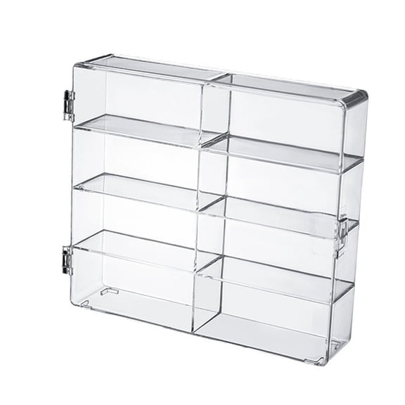 MultiCompartment Acrylic Display Box for Diecast Model Car Small Collectibles Display Cabinet