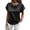 Black, variant on Women's Summer Dressy Casual Short Sleeve Shirts Crewneck Satin Business Office Work Blouse Tops Blue XL (Floral Maxi Dresses for Women)