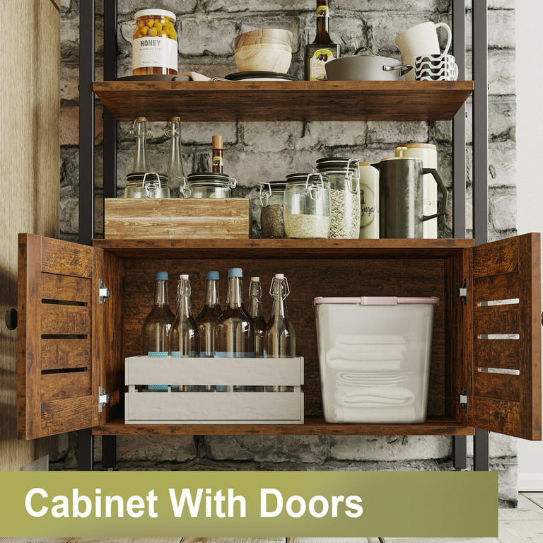 Bathroom Storage with Cabinet Vintage Brown – IRONCK