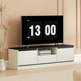 thumbnail image 2 of HOMCOM Modern TV Stand for 55-60 Inch TV, TV Console with Storage, White, 2 of 10