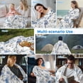 thumbnail image 5 of Blue Floral Birds Cooling Blanket, Lightweight Breathable Summer Throw Blanket with Double Sided Cold Effect, Farmhouse Flowers Pastoral Picnic Beach Blankets Bed Sheet for Hot Sleepers 30"x40", 5 of 8