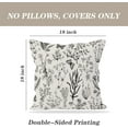 thumbnail image 4 of Spring Pillow Covers 18x18 Inch Set of 2 Black Gray Wild Flower Plant Throw Pillows Case Seasonal Floral Decorative Square Linen Farmhouse Decor Cushion Covers for Home Sofa Bed Couch, 4 of 6