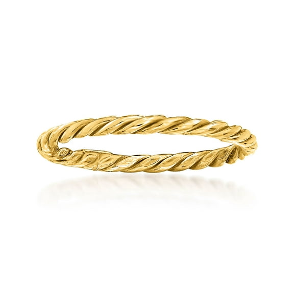 Ross-Simons 18kt Yellow Gold Roped Ring, Women's, Adult