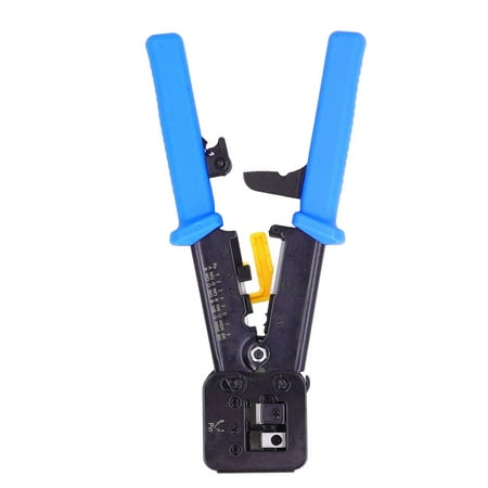 

2024 RJ45 Crimping Tool Pass Through CAT6 CAT5E Ethernet Wire Crimper Steel Electrical Electronic Tools Blue