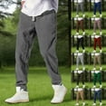 thumbnail image 4 of Rggeeun Mens Pants Casual Solid Color Thermal Knit Jogger Pants For Fall And Winter Comfort Flexible Tapered Ankle Cuff Pants For Men, 4 of 8