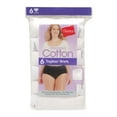 thumbnail image 6 of Hanes Women's Cotton Brief Underwear, Moisture-Wicking, 6-Pack White Size 9, 6 of 6