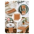thumbnail image 3 of Warm Orange Retro Greek Key Cloth Napkins Set of 8 Reusable Dinner Napkins, Geometric Greece Ancient Farmhouse Cocktail Napkin Washable Table Napkins for Wedding/Holiday Party/Baby Shower 20"x20", 3 of 7