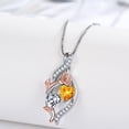 thumbnail image 4 of Taioiat Double Birthstone Necklaces for Women 18K Gold Plated Birthstone Rose Flower Jewelry Anniversary Valentines Day Mother's Day Birthday Gifts for Her Wife Girlfriend Mom, 4 of 6