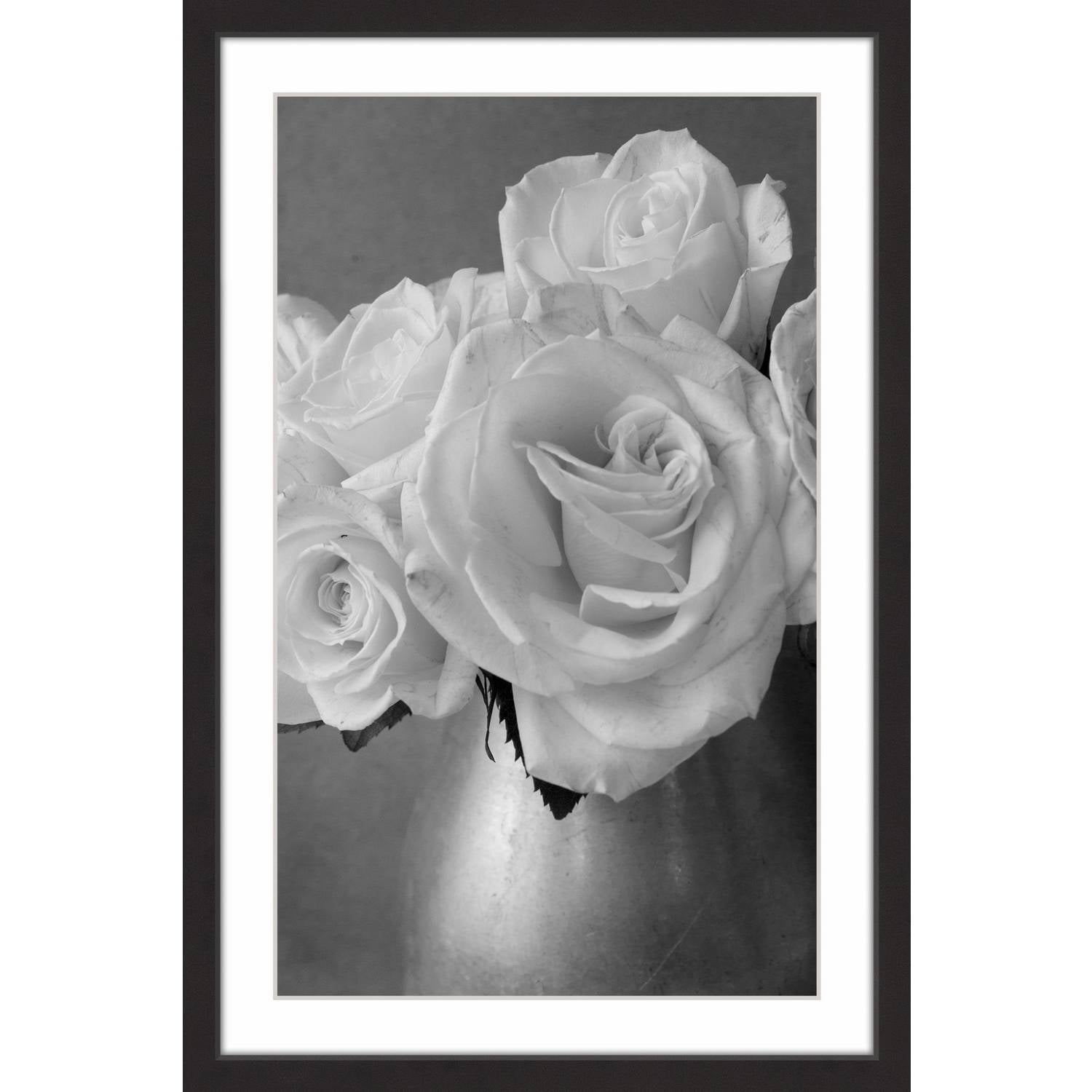 "Country Bouquet in Grey II" Framed Painting Print