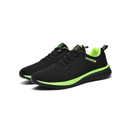 

Lacyhop Womens Sneakers Fitness Workout Athletic Shoes Sports Running Outdoor Non-Slip Trainers Comfort Lace Up Black Green 9
