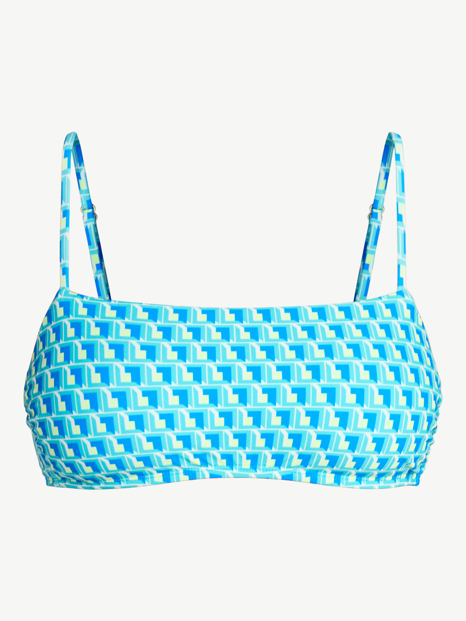 Time and Tru Women's and Women's Plus Size Geo Print Bralette Top, Sizes XS-3X, Family Swim