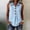 Sky Blue, variant on Harpily Cotton Linen Tank Tops for Women Sleeveless Half Button with Three Wooden Buttons Front Summer Casual Blouse Shirts