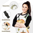 thumbnail image 2 of Sunflowers Leaves Pumpkins Halloween Apron Set with Oven Mitts Pot Holders Set of 5 Kitchen Stuff Accessories, 2 of 6