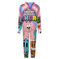 thumbnail image 5 of Amazing World of Gumball Men's Hooded Jumpsuit - Zip Up One Piece Pajamas Soft Cozy Winter Warm Plush Loungewear, 5 of 8