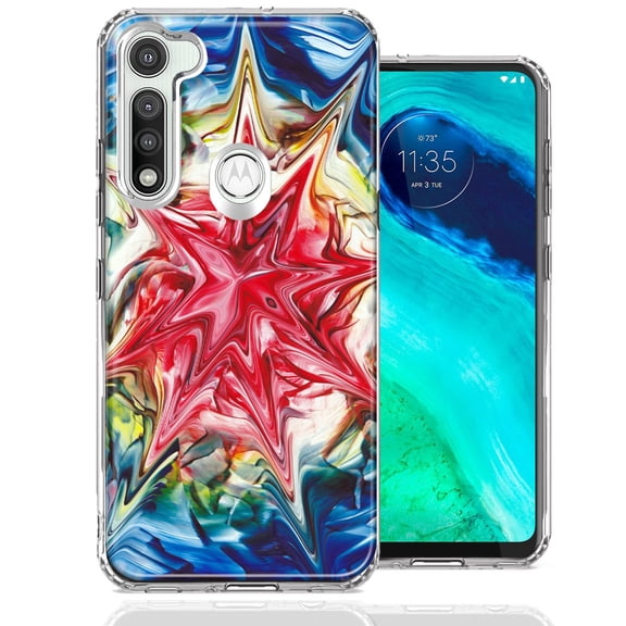MUNDAZE For Motorola Moto G Fast Tie Dye Abstract Design Double Layer Phone Case Cover