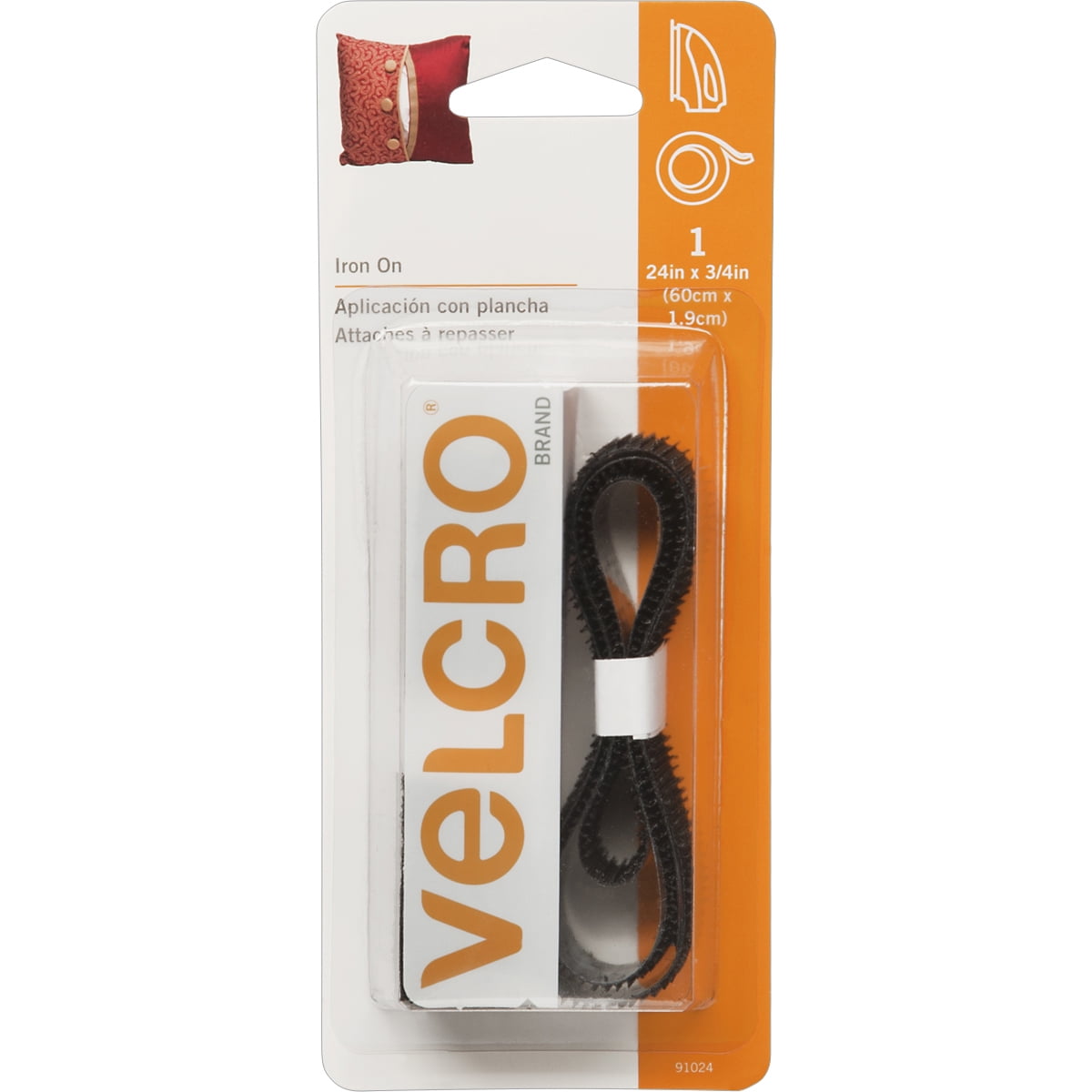 Brand Fasteners VELCRO Brand Iron-On Tape 3//4/"X24/"-Beige r R Velcro