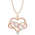 thumbnail image 3 of AFFY 1.75CT Moissanite Diamond Infinity Love Heart Pendant Necklace in 14K Rose Gold over Silver With 18" Chain, 3 of 5