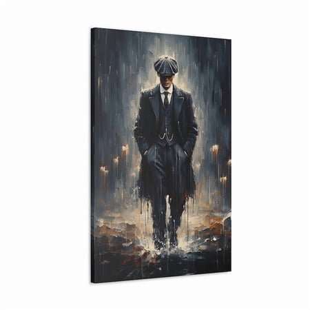 Thomas Shelby Print Moody Peaky Blinders Wall Art Tommy Shelby Portrait Painting Dark Dramatic Home Decor Gangster Movie Fan Gift Unframed Poster