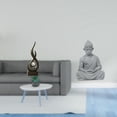 thumbnail image 2 of Figura moderna de Buda y mono con llamas, de resina, arte abstracto de fuego. Escultura coleccionable para sala de estar, hotel, patio o mueble., 2 of 8