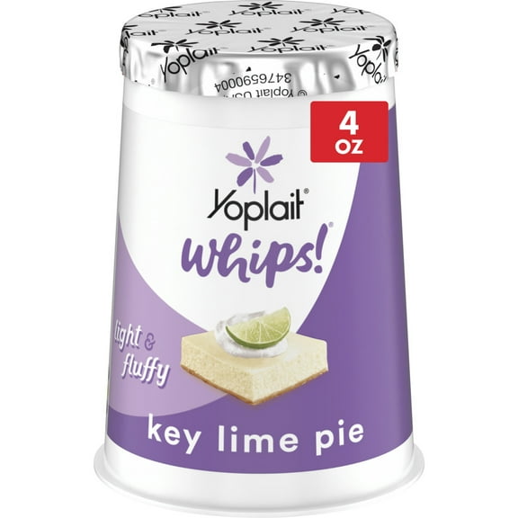 Yoplait Whips Reduced Fat Yogurt Mousse, Key Lime Pie Flavored, 4 OZ Yogurt Cup