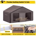 thumbnail image 5 of Aivituvin Heated Cat House for Outside Large Outdoor Insulated Cat House Weatherproof Feral Cat Shelter with Heated Pad, Insulated All-Round Thermal Liner, Chewproof Cable for 1-4 Cats (Winter-Ready), 5 of 9
