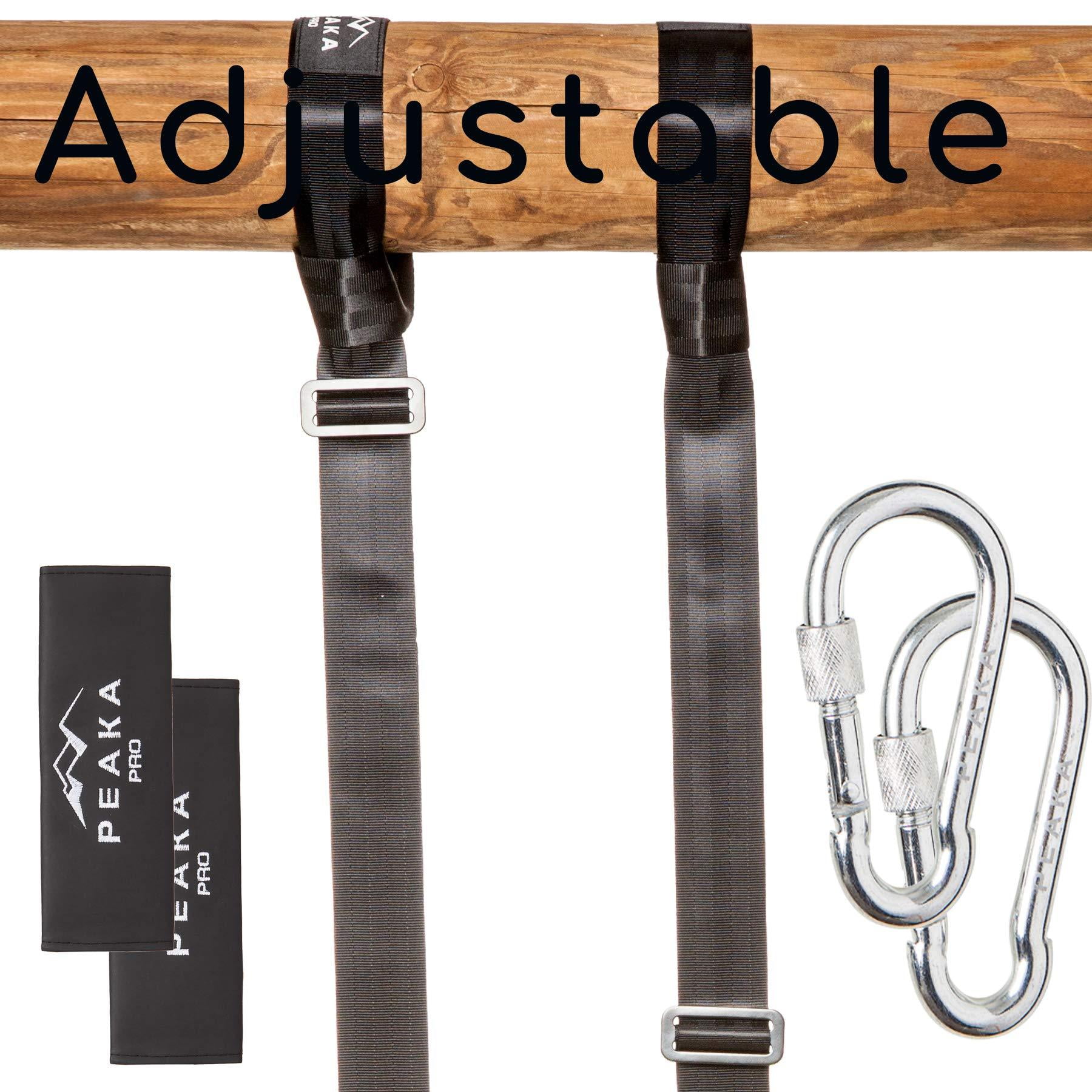 Extra Long (7 foot) Adjustable Tree Swing Straps Hanging Kit Safe Hammock and Swing Hangers