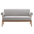 thumbnail image 6 of Modway Lyra Upholstered Modern Boucle Fabric Loveseat in Light Gray, 6 of 9
