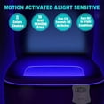 thumbnail image 4 of Motion Activated Toilet Night Light, LED Light Sensitive Bathroom Light, Easy Installation with Flexible PVC Arm, Safe to Use, Battery Operated for Women Men Kids (Sanitary Design), 4 of 5
