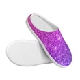 thumbnail image 3 of Picia Purple Glitter for Women's Lamb-hug Comfy Fleece House Slippers Memory Foam, Slip-on House Shoes Indoor Outdoor-35/36, 3 of 7