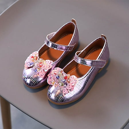 

Cathalem Snow Shoes Kids Summer And Autumn Fashion Cute Girls Casual Shoes Sequins Shiny Colorful Bow Flat Bottom Boots Shoes Pink 2 Years