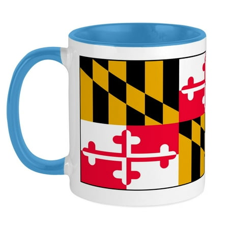 

CafePress - Maryland Blank Flag Mug - Ceramic Coffee Tea Novelty Mug Cup 11 oz