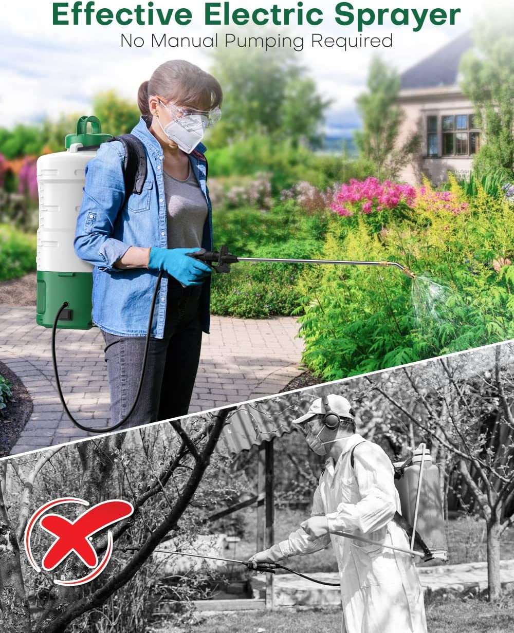 Buy KIMO 4 Gallon Garden Sprayer, 72PSI Backpack Sprayer, 20V 2.0Ah