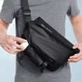 thumbnail image 3 of Paquete de mensajero Yinane para hombre con cremallera 29x13x19cm, 3 of 8