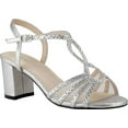 thumbnail image 1 of Women's Touch Ups Anna Evening Strappy Sandal Silver Shimmer Fabric 6 M, 1 of 2