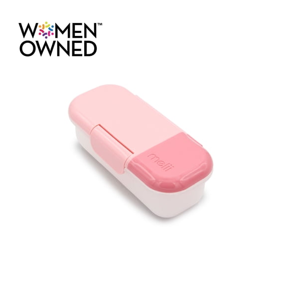 melii 2-Compartment Snack Box, Plastic Food Storage Container in Blush and Berry – Perfect for Daily Lunch Packing