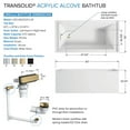 thumbnail image 3 of Transolid UATLN603020-R-CB Unity 60-in x 30-in x 20-in Alcove Acrylic Bathtub Kit With Right Hand Drain, White/Champagne Bronze, 3 of 3