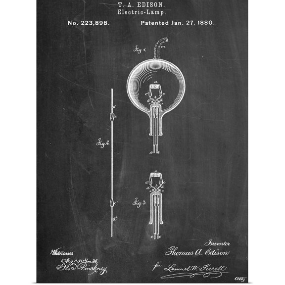 Great BIG Canvas | Rolled Cole Borders Poster Print entitled Light Bulb