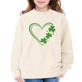 thumbnail image 6 of Otqutp Girls St Patricks Day Sweatshirt Cute Crewneck Irish Clove𝐫 T-Shirt Long Sleeve Pullover Sweater Teens Saint Patty's Outfit, 6 of 8