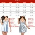 thumbnail image 3 of Avidlove Women Lingerie Satin Lace Chemise Nightgown Sexy Full Slips Sleepwear Light Blue,XXL, 3 of 5