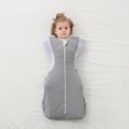 thumbnail image 2 of Boys Girls Sleeping Bag Swaddle Blanket Anti Wake Swaddle Anti Kick Patchwork Color Dark Gray 6 Months-9 Months, 2 of 5