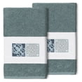 thumbnail image 4 of Authentic Hotel and Spa  100% Turkish Cotton Vivian 2PC Embellished Hand Towel Set Cream, 4 of 5