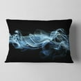 thumbnail image 2 of Designart Blue Smoke in Black - Abstract Throw Pillow - 12x20, 2 of 5