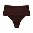 thumbnail image 4 of BYHONG Womens High Waisted Thongs Panties Lightweight Soft Stretch High Cut Underwear Women's&nbsp;Panties Brown M, 4 of 4