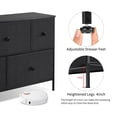 thumbnail image 3 of REAHOME 5 Drawer Steel Frame Bedroom Storage Organizer Dresser, Black Grey, 3 of 7