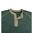 thumbnail image 4 of Domuza Henley Shirts for Men Long Sleeve Casual Raglan Long Sleeve T Shirts Comfy Lightweight Regular-Fit Top Trendy Button Down Blouse Green XL, 4 of 5