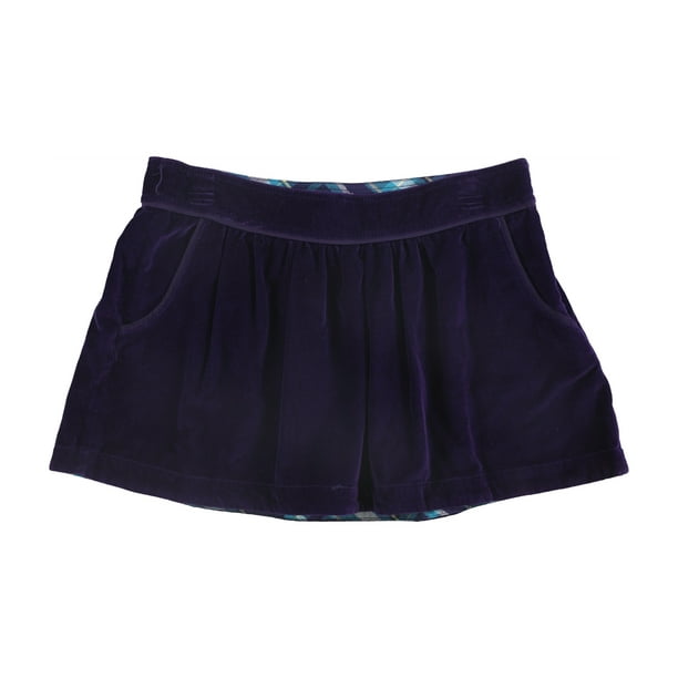 Aeropostale Womens Velour Mini Skirt, Purple, Large