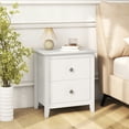thumbnail image 6 of Barara King Nightstand, Modern Night Stand,Modern Nightstand with 2 Drawers for Small Spaces-White, 6 of 10