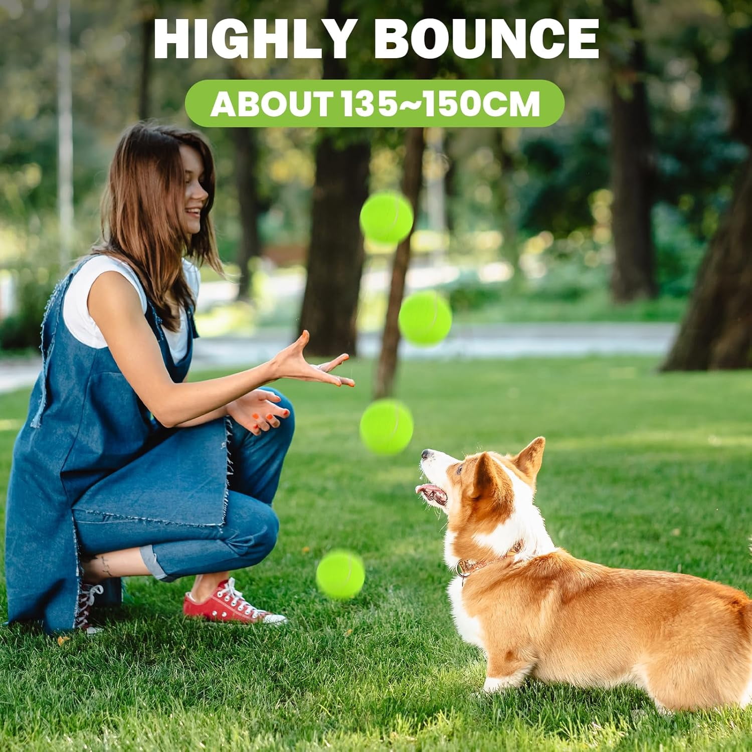 Tennis Balls, 80 Pack Bulk Tennis Balls Pressureless Tennis Ball, Come with Mesh Bag for Easy Transport, Pet Dog Playing Balls, Good for Beginner Training Ball