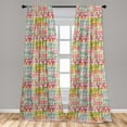 thumbnail image 5 of Ambesonne Love Curtains, Colorful Romantic Engagement, Pair of 28"x63", Multicolor, 5 of 5